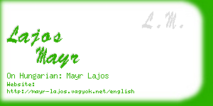 lajos mayr business card